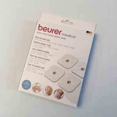 Image of pack with 8 skin electrodes 45 x 45 mm for Beurer EM 80