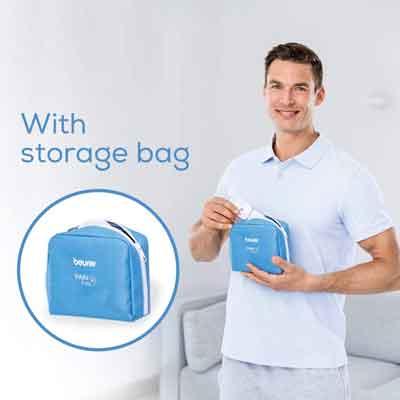 Image of a man with EM 70 and storage bag