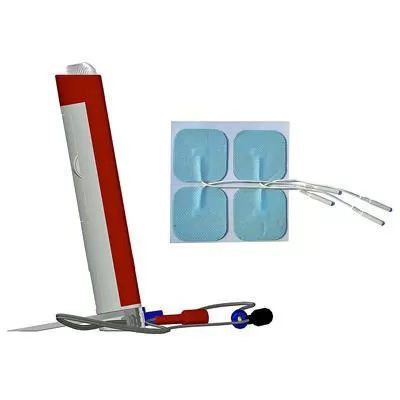Image of evoStim E and skin electrodes 