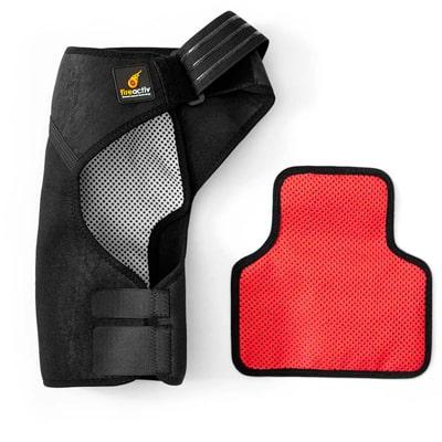 Fireactiv Shoulder Support for right shoulder with self-heating heat pads - white heat pad fitted in 