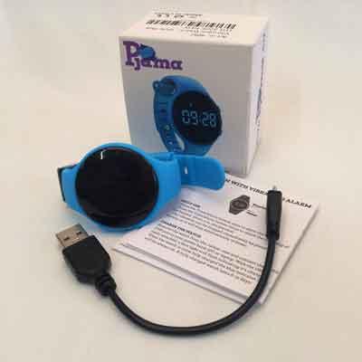 Image of Pjama Vibrating Alarm Watch kit in light blue 