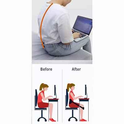 Image of UTK back support during sitting 