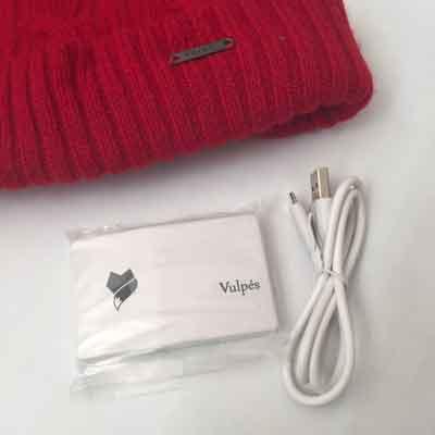 Image of Vulpes smart hat, battery module and USB cable