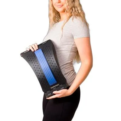 Image of woman displaying Back Stretch with removable foam stripe 
